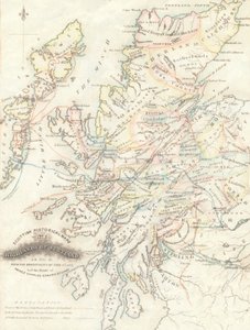 Klanların Bölgeleri ile İskoçya Dağlık Bölgesi Haritası by Unknown artist