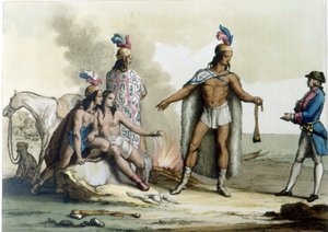 Bir Batılının Patagonya Kızılderilileriyle Buluşması. by Unknown artist