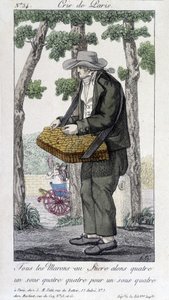 Şekerli kestane tüccarı - “” Cris de Paris”” deb. 19. yüzyıl by Unknown artist