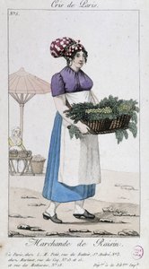 Üzüm tüccarı - “” Cris de Paris”te” by Unknown artist
