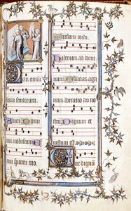 Saint Denis Missal, yaklaşık 1350. Clotaire (Clothaire) ve Dagobert