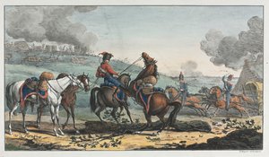 Üç Ata Önderlik Eden Atlı Topçu by Unknown artist