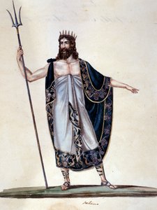 Neptün - sulu boya by Unknown artist