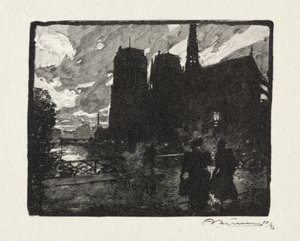Notre Dame, Akşam by Unknown artist
