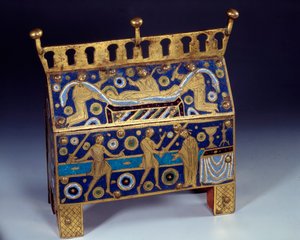 Sanat objesi: Emaye avı, altın ve bakır, Canterbury başpiskoposu Saint Thomas Becket (1118-1170) tarafından. 29/12/1170 tarihinde Cantorbery Katedrali