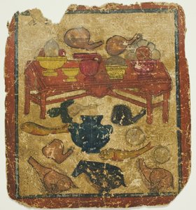 Bir İnisiyasyon Kartları Setinden Yiyecek Sunuları (Tsakali) by Unknown artist