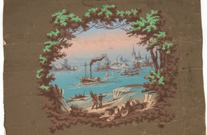 Liman Sahnesi ile Dış Mekan by Unknown artist