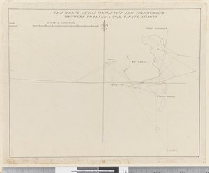 Sayfa 38b Majestelerinin gemisinin izi Rutland ve Cinque Adaları arasındaki Azim (kalem ve mürekkep) by Unknown artist