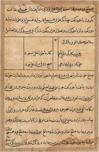 Bir Papağan Masallarından Sayfa (Tuti-nama): metin sayfası by Unknown artist
