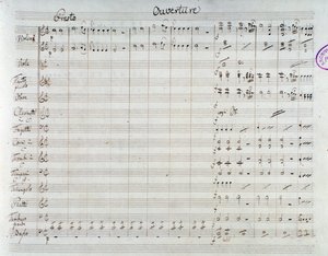 Die Entfuhrung aus dem Serail için nota sayfası, Mozart