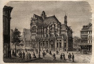 Paris, Ile-de-France, Fransa - Saint-Eustache Kilisesi (19. yüzyıl) - by Unknown artist
