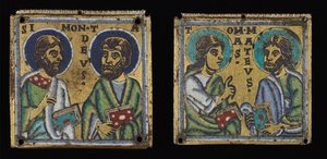 Plak Çifti: Simon ve Thaddaeus ve Thomas ve Matthew by Unknown artist