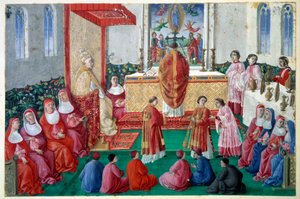 Papa Sixtus IV (1414-1484), 15. yüzyılın Vatikan Minyatür decoupee