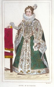 Avusturyalı Anne Portresi (1601-1666). 1830 gravürü by Unknown artist