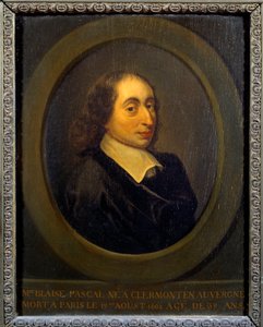 Blaise Pascal (1623-1662), Fransız fizikçi, matematikçi ve yazar portresi. Anonim resim. Port Royal, Musee Des Granges by Unknown artist