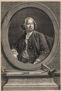 Edme Bouchardon portresi (1698-1762) Fransız heykeltıraş ve karikatürist - 1776 gravürü by Unknown artist