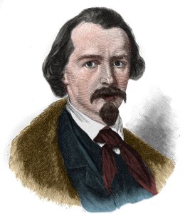 Emanuel von Geibel (1815-1884) Alman şair ve oyun yazarı portresi. by Unknown artist