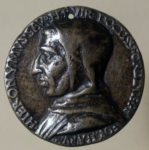 Jerome Savonarola veya Girolamo Savonarola (1452 - 1498), İtalyan vaiz portresi. Floransa