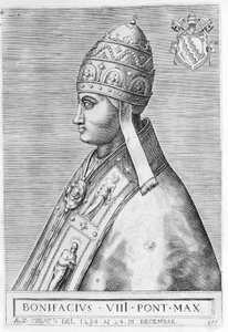 Papa Boniface VIII'in Portresi (Benedetto Caetani dit Bonifacio VIII) by Unknown artist