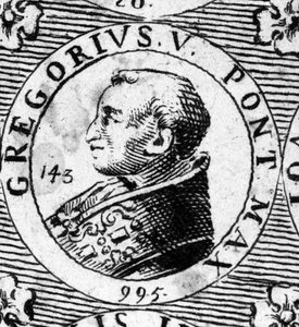 Papa Gregoire V (996-999) portresi. by Unknown artist