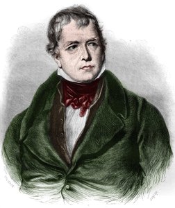 Walter Scott (1771-1832), İskoç şair ve romancı portresi. by Unknown artist
