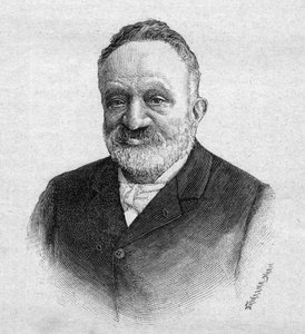 Wilfrid de Fonvielle 1824-1914 Fransız gazeteci ve havacılık portresi - 1893 gravürü by Unknown artist