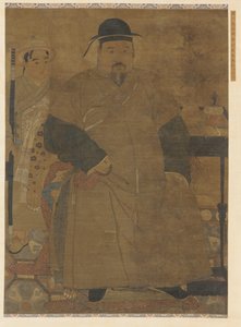 Bir adam ve hizmetçisinin portresi by Unknown artist