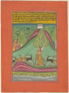 Ragini Todi, Jaipur Ragamala Setinden Bir Sayfa by Unknown artist