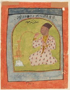 Raja Chattar Singh sigara içiyor by Unknown artist