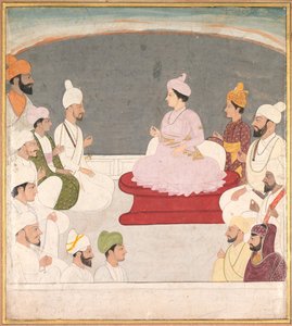 Raja Sansar Kangralı Chand ve Saraylılar by Unknown artist