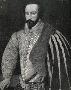 Raleigh, Sir Walter (1554-1618). İngiliz denizci, kaşif ve komisyoncu. Sir Walter Raleigh
