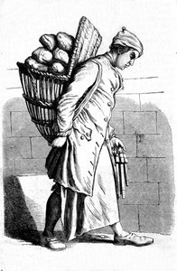 Bir fırıncının temsili. 18. yüzyıl gravürü. by Unknown artist
