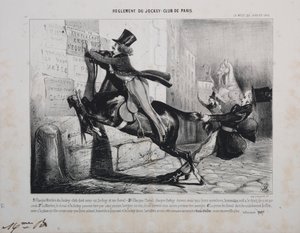 Jokey Kulübü de Paris Yönetmeliği: Jokey Kulübünün her üyesinin bir Jokey ve bir atı olmalıdır... by Unknown artist