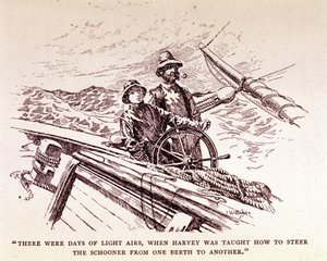 Rudyard Kipling: “Cesur kaptanlar”, New York 1899 (gravür) by Unknown artist
