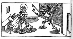 Aziz Anthony the Great (veya Saint Anthony the Hermit veya Saint Anthony the Abbe) iblis tarafından ayartıldı. Voragine
