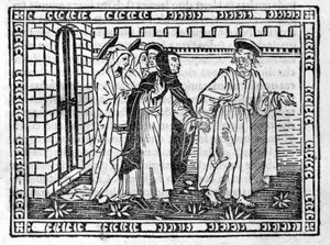 Aziz Petrus, Savonarola (Jerome Savonarola) (1452 - 1498) tarafından yönetildi - 23/4/1496 tarihli “” Vahiy Özeti” nde. by Unknown artist