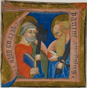 Bir Koro Kitabından Tarihlendirilmiş "N" Harfli Aziz Peter ve Paul by Unknown artist