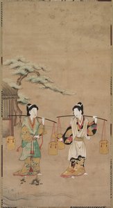 Noh Play'den bir sahne by Unknown artist
