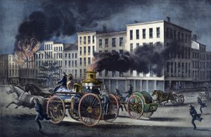 Amerikan itfaiyecilerinin günlük yaşam sahnesi by Unknown artist