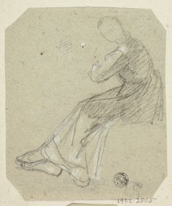 Profilden Oturan Kadın by Unknown artist