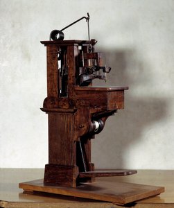 Barthelemy Thimonnier (1793-1857) tarafından üretilen dikiş makinesi. 19. yüzyıl Paris, CNAM by Unknown artist