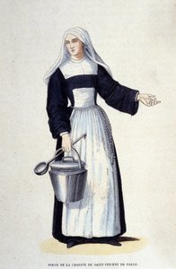Saint Vincent de Paul Yardım Kuruluşunun kız kardeşi. Dini emirler üzerine bir albümden gravür, Paris by Unknown artist