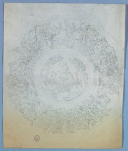 Dekore Edilmiş Tavan için Eskizler by Unknown artist