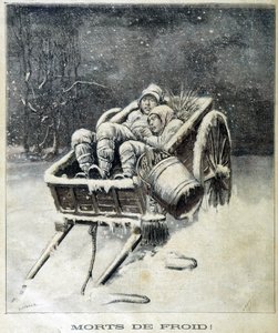 Fougères civarındaki Küçük Baca Bacası Dondan Öldü - “” Le Petit Journal”da by Unknown artist