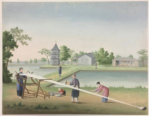 Kumaş Eğirme, Çay Yaprağı Hazırlama, İpek Hazırlama by Unknown artist