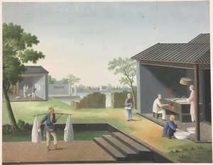 Kumaş Eğirme, Çay Yaprağı Hazırlama, İpek Hazırlama by Unknown artist