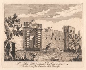 St. John's Gate eski adıyla Caelmontana, Antient latin Geçidi'nden Giriş by Unknown artist