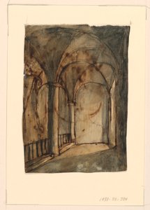 Sahne Tasarımı, Tonozlu Kilise İçi by Unknown artist