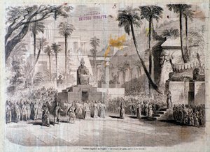 Gioacchino Rossini'nin operası Semiramide'nin ikinci perdesi için sahne seti by Unknown artist