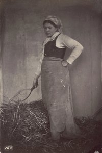 [Tırpanla Ayakta Duran Kadın] by Unknown artist